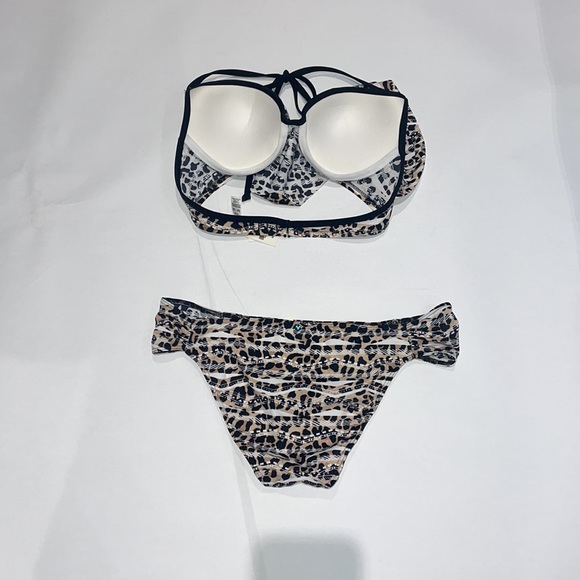 Multicolor Victoria's Secret Animal Print Ruffle Bikini Set - Picture 4 of 5
